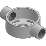 25mm Galvanised Conduit Through Extension Box